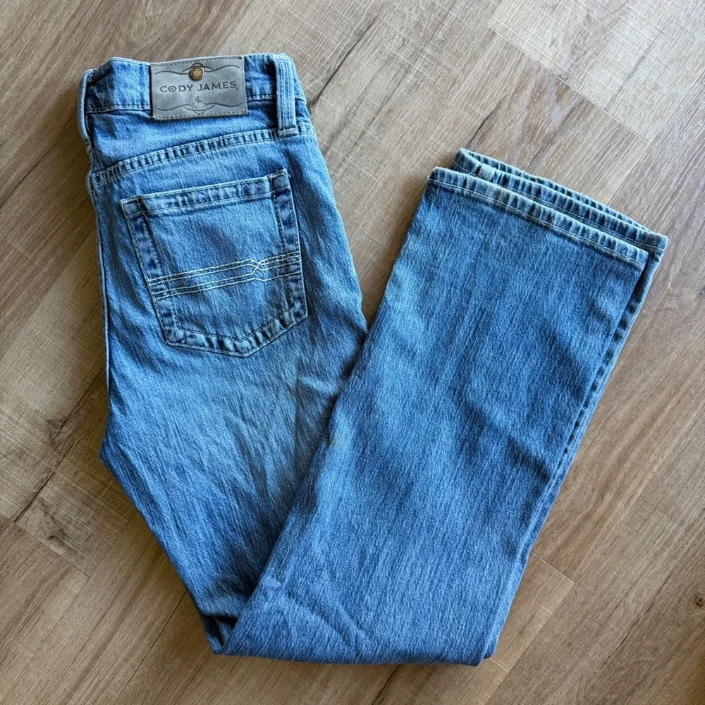 Cody James Mens Straight Leg Jeans 29x30 Medium Wash Blue Denim Western Pants